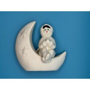 Vintage Arctic Kids Christmas Ornament - 1980s Collectible Figurine - Moon